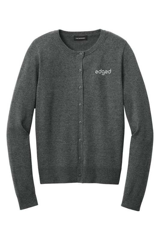 Port Authority Women's Easy Care Crewneck Cardigan Sweater