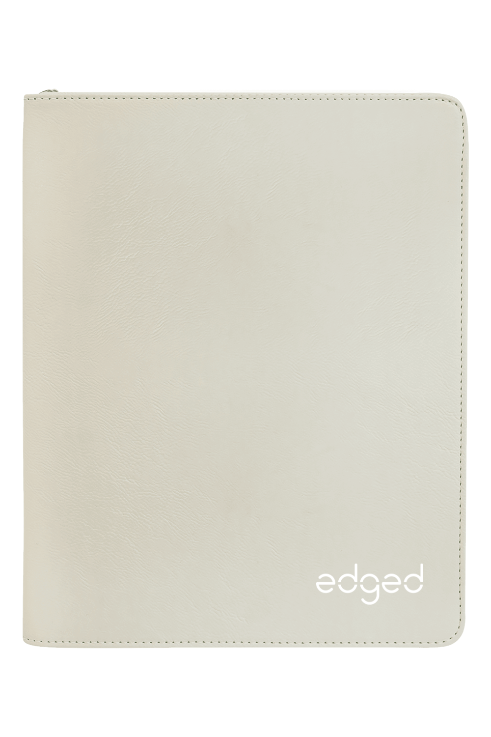 9 1/2" x 12" Laserable Leatherette Portfolio w/ Zipper and Notepad