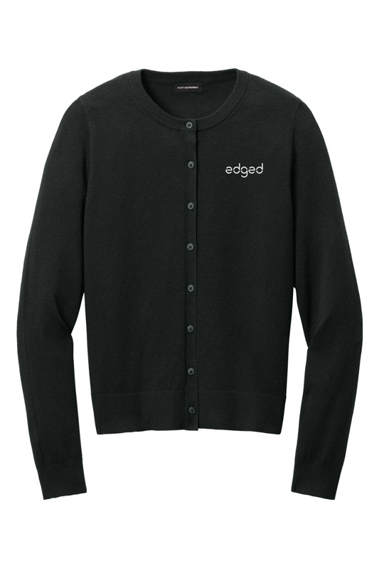 Port Authority Women's Easy Care Crewneck Cardigan Sweater