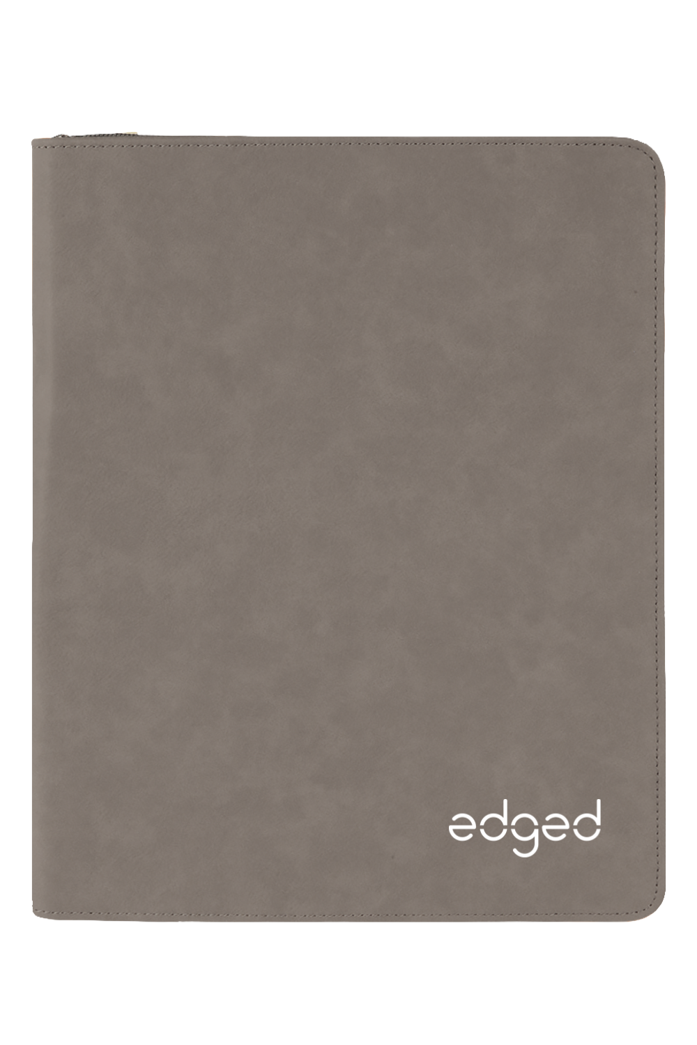 9 1/2" x 12" Laserable Leatherette Portfolio w/ Zipper and Notepad