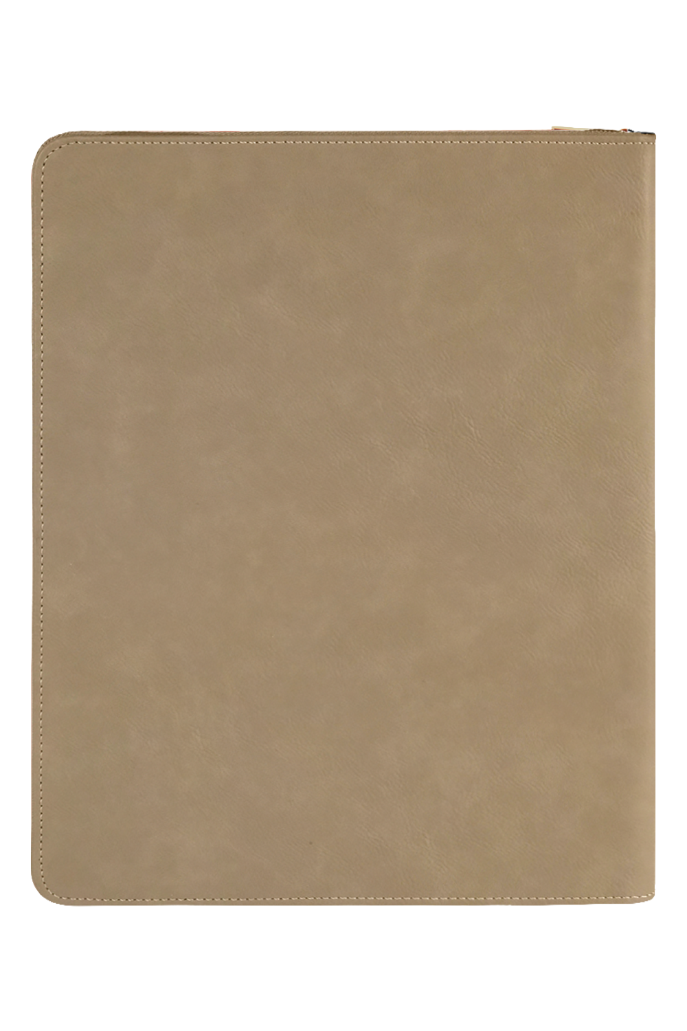 9 1/2" x 12" Laserable Leatherette Portfolio w/ Zipper and Notepad
