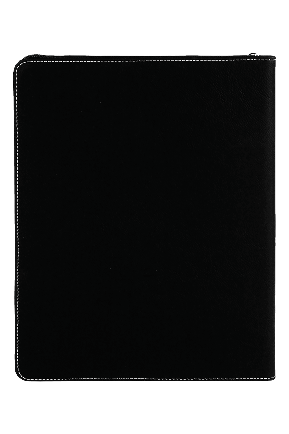 9 1/2" x 12" Laserable Leatherette Portfolio w/ Zipper and Notepad