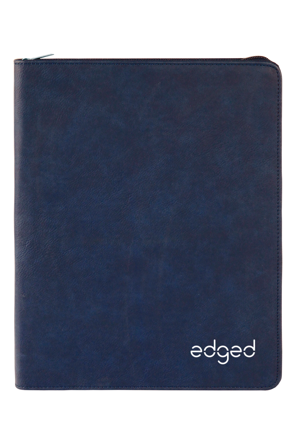 9 1/2" x 12" Laserable Leatherette Portfolio w/ Zipper and Notepad
